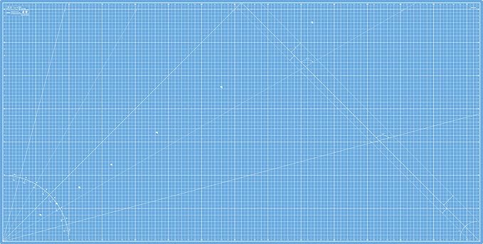 Elan Cutting Mat 36x72 Blue, Extra Large Self Healing Cutting Mat 36 x 72 Inch, 5-Ply Craft Board Blue, Hobby Board for Sewing and Quilting
