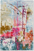 Art Hand-Painted Thick-Textured Colorful Abstract Oil Painting 36x24-inch Canvas Art Home Wall Decoration Painting