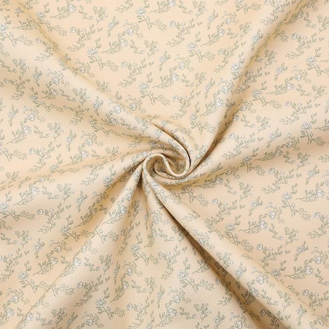 Tinyspool & Co. 100% American Cotton Fabric – 3 Yard Cut Quilting Fabric – Prewashed Preshrunk Yardage for Quilt Backing Borders Binding Sewing Crafts – Cottagecore No.14 – Meadowlark Yellow