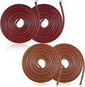 Honoson 4 Pcs Treadle Sewing Machine Leather Belt Replacement 72 x 3/16 Inch Cow Leather Universal Pedal Sewing Machine Accessories Parts