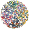 Yoksas 60Pcs Fantasy Holographic Unicorn Stickers - Waterproof Aesthetic Floral Scrapbooking Craft Decorative Stickers for Journaling, Planners, Collage Album