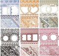90PCS Vintage Lace Frame Stickers, Retro Scrapbook Stickers with Elegant Borders for Journaling, Junk Journal, DIY Crafts, Planner Decoration