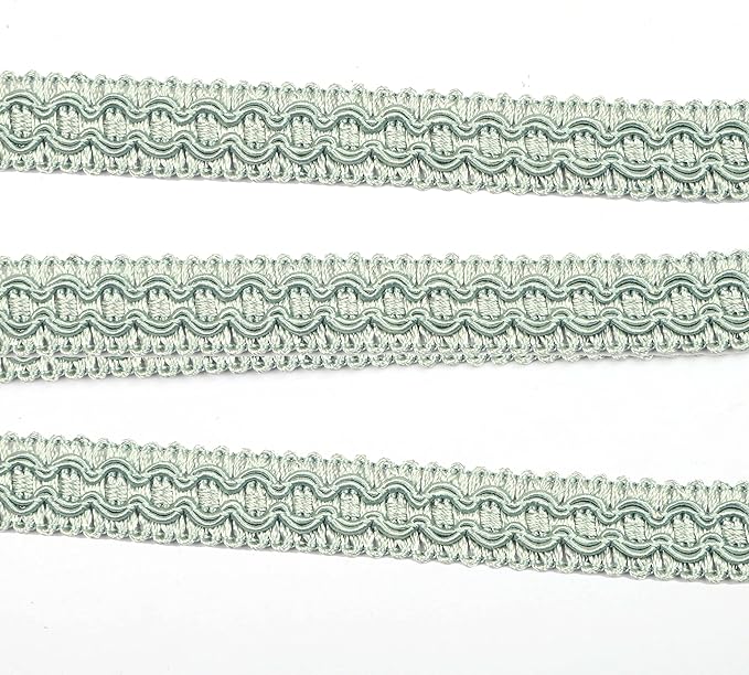 Gimp Braid Trim, 0.7 Inch / 10M(10.9 Yards) Fabric Trim for Curtains, Upholstery, Sewing, Polyester Hand DIY Crafts, Costume and Home Decorative