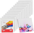Artlicious Small Canvases for Painting - Pack of 12, 6 x 6 Inch Blank White Canvas Boards - 100% Cotton Art Panels Mini Canvas Bulk for Oil, Acrylic & Watercolor Small Canvas for Painting