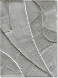 Art Hand Painted White Thick Texture Abstract Art Oil Painting Modern Canvas Wall Decoration 40x28 inches