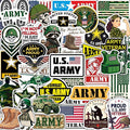 100Pcs Funny Army Stickers and Decals, Military Stickers for Laptop, Water Bottle - Army Gifts, Military Party Supplies - Gift for Women & Men