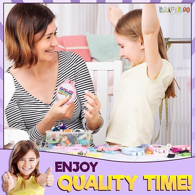 5 Stamped Embroidery kit With Embroidery Patterns. Embroidery Kit For Beginners, Needlepoint Kits For Beginners. Best Beginner Embroidery Kit For Kids Embroidery Starter Kit Cross Stitch Kits