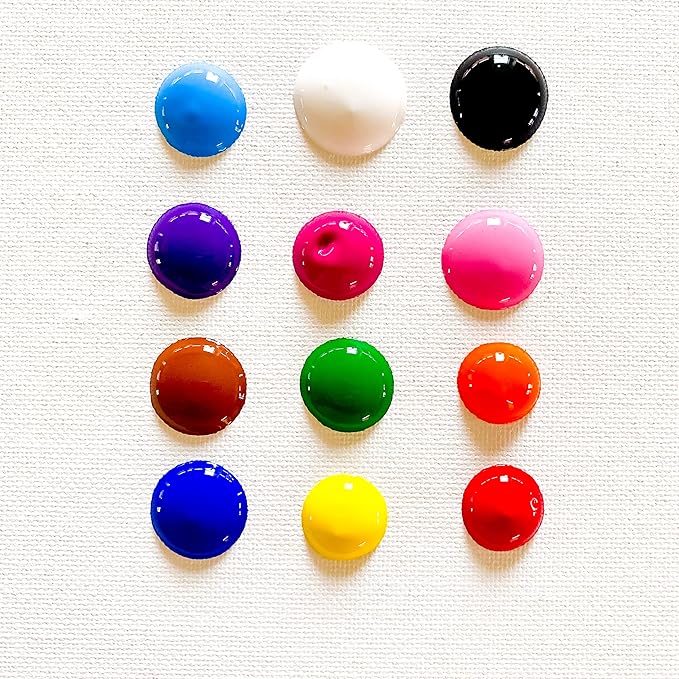 milo Washable Paint | 12 Colors 8 oz Bottles | Made in the USA | Safe and Non-Toxic Tempera Paint for Arts & Crafts, Poster, Window, Classroom, School