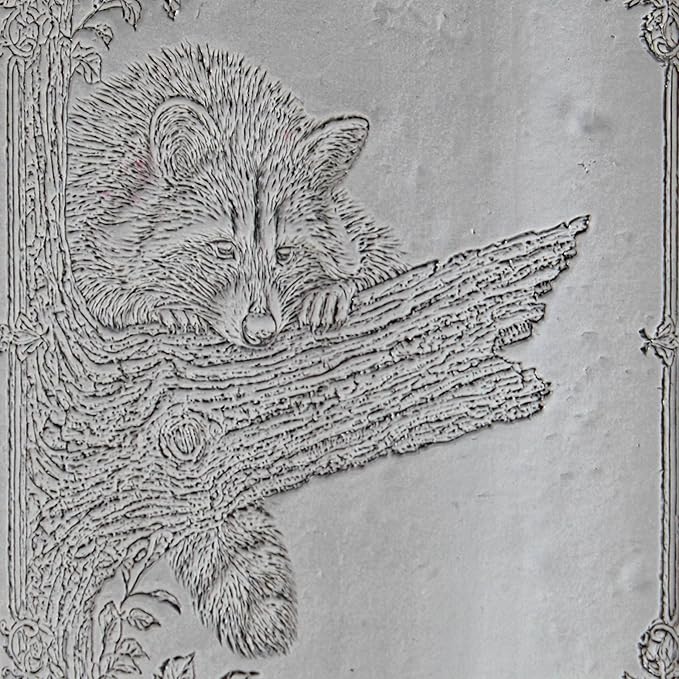 Woodland Life Collection 4-Pack Clay Texture Rollers (4") - Forest Set #01 - Embossing Pattern Rollers for Polymer & Ceramic Clay, Pottery & Crafts