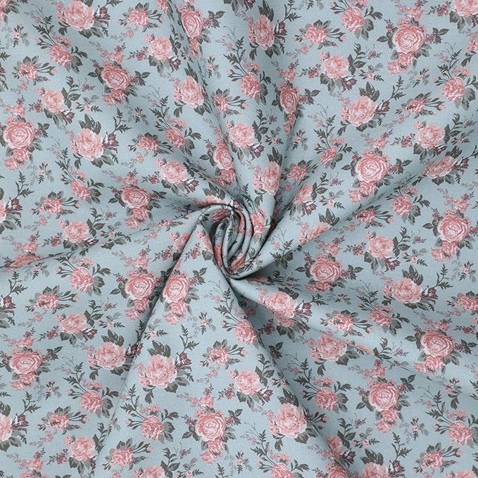 Tinyspool & Co. 100% American Cotton Fabric – 3 Yard Cut Quilting Fabric – Prewashed Preshrunk Yardage for Quilt Backing Borders Binding Sewing Crafts – Cottagecore No.10 – Vintage Green