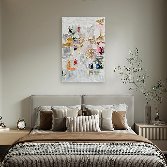 Art Hand-Painted Abstract Oil Painting with Thick Texture and Rich Colors, 36x24 inches, is Suitable for Decorating The Walls of Art Homes.Decorative Art Painting