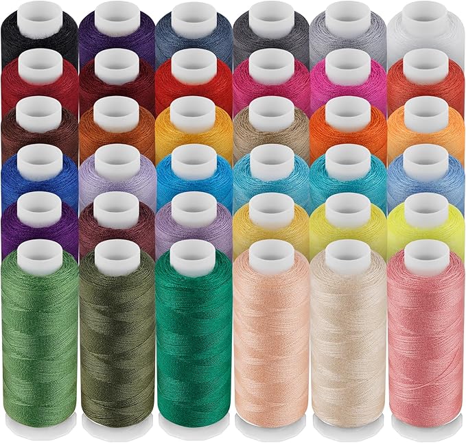 ilauke Sewing Thread, 36 Color 300 Yards per Spools Polyester Thread for Sewing, All Purpose Sewing Threads for DIY/Embroidery/Hand Stitching/Quilting and Sewing Machine