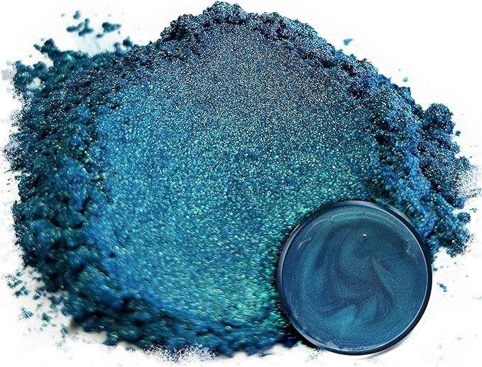 Eye Candy Pigments Premium Mica Powder - Macaw Blue Green (50gr) - for Epoxy, Resin, Soap, Paint, Woodworking, Acrylic Pouring, Bath Bombs, Fishing Lures - DIY Arts and Crafts Additive