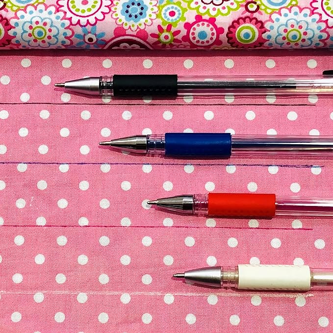 Heat Erase Pens for Fabric with 8 Free Refills for Quilting Sewing, 4 Colors Assorted Pack