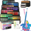 400 Pack Gel Pens for Adult Coloring Book, 200 Artist Colored Pens With 200 Refills, Fine Tip Metallic Glitter Gel Pens for Drawing Doodling Journaling Craft Art Supplies