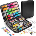 KEYHOT Sewing kit Basic,Needle and Thread Kit,Travel Small Sewing Machine Supplies for Adults Beginners Men, Home Travel Emergency Including Scissors Measure Tape Needle Threader (203pcs)