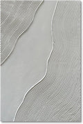 NANKAI Art Hand-Painted Modern Minimalist Abstract Art White Texture Oil Painting 45x30 inch Large Home Wall Decorative Art Oil Painting
