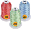 Simthread - 33 Selections - Various Assorted Color Packs of Polyester Embroidery Machine Thread Huge Spool 5500Y for All Sewing Embroidery Machines - 3 Variegated Colors 2