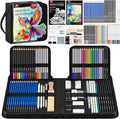 106 PCS Art Supplies Sketching Kit, Pro Drawing Pencils with 3-Color Sketchbook, Coloring Book, Colored Graphite Charcoal Watercolor & Metallic Pencils, Drawing Supplies Gifts for Artists Adults