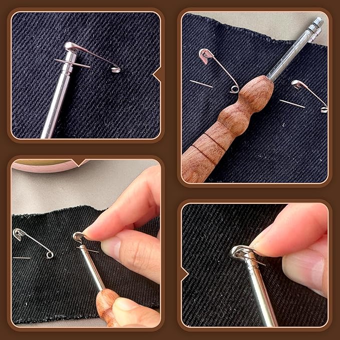 Savina Pin Basting Tool - Opens & Closes The Pins Easily, Saves Your Finger When Pinning Quilt - A Handcrafted Sewing Tool for Quilters & Sewers.