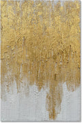 Art Hand-Painted Gold Texture Minimalist Oil Painting Modern Abstract Art Painting 45x30 inch Home Wall Decorative Art