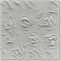 Art Hand-Painted Abstract Three-Dimensional Textured Art Oil Painting of White Roses, 24x24 inches. Modern Minimalist Style Art. Suitable for Wall Decoration in Home Offices