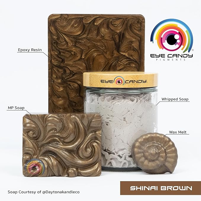 Eye Candy Premium Mica Powder Pigment “Shinai Brown” (50g) Multipurpose DIY Arts and Crafts Additive | Woodworking, Epoxy, Resin, Bath Bombs, Soap, Nail Polish, Lip Balm (Shinai Brown, 50G)