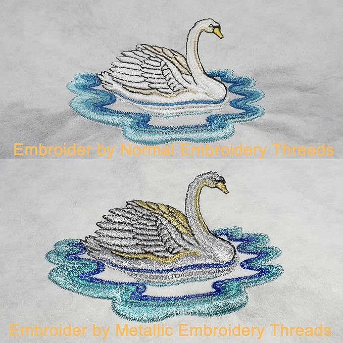 New brothread 4 Gold Metallic Embroidery Machine Thread Kit 500M (550Y) Each Spool for Computerized Embroidery and Decorative Sewing