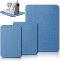 3 Pcs Sewing Machine Muffling Mat Pedal Mat Sewing Machine Pad No Slip Rubber Stay in Place Mats for Calms Vibration(Blue,15 x 20 Inch,14 x 9 Inch,14 x 11 Inch)