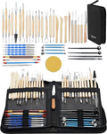 TEMONTIAN Clay Sculpting Tools Kit，Pottery Tools Kit，Clay Tools，Air Dry Clay Tools，44Pcs Double Sided Polymer Clay Tools for Adults,with Upgraded Carrying Case