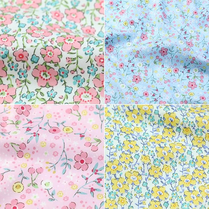 Charm Packs for Quilting 5 inch - 42 5" Charm Squares for Quilting - Spring Floral Print Cotton Fabric Quilt Squares 5x5 for Sewing, Patchwork, and DIY Crafts - Pastoral Floral