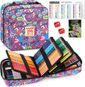 200 PCS Colored Pencils Set for Adult Coloring Books with Tutorial & Color Chart, 180 Artists Colored Pencils, 12 Watercolor Pencils, Art Supplies Gift, Portable Zipper Case