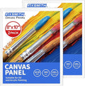 FIXSMITH Canvas Boards for Painting 8x10 Inch, Super Value 2 Pack Paint Canvases, White Blank Canvas Panels, 100% Cotton Primed, Painting Art Supplies