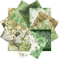 Vintage Green Scrapbook Paper - 12 Sheets Single-Sided Decorative Craft Paper for DIY Journals, Card Making, Collage, Mixed Media, Scrapbooking Supplies - 6x6 Inch