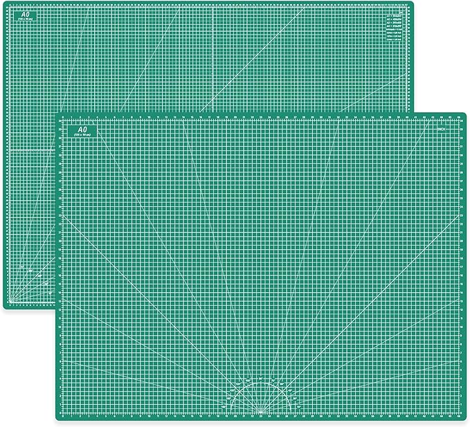 Headley Tools Thickened 36 x 48 Inch Self Healing Sewing Cutting Mat, A0 Rotary Cutting Sewing Mat for Crafts, Double Sided 5-Ply Table Cutting Board for Fabric Quilting Leather Hobby, Green