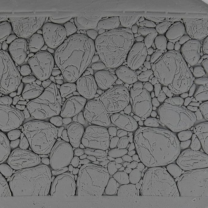 Cobblestones Clay Texture Roller (4") - Seamless Set #01 - Embossing Pattern Roller for Polymer & Ceramic Clay, Pottery & Crafts
