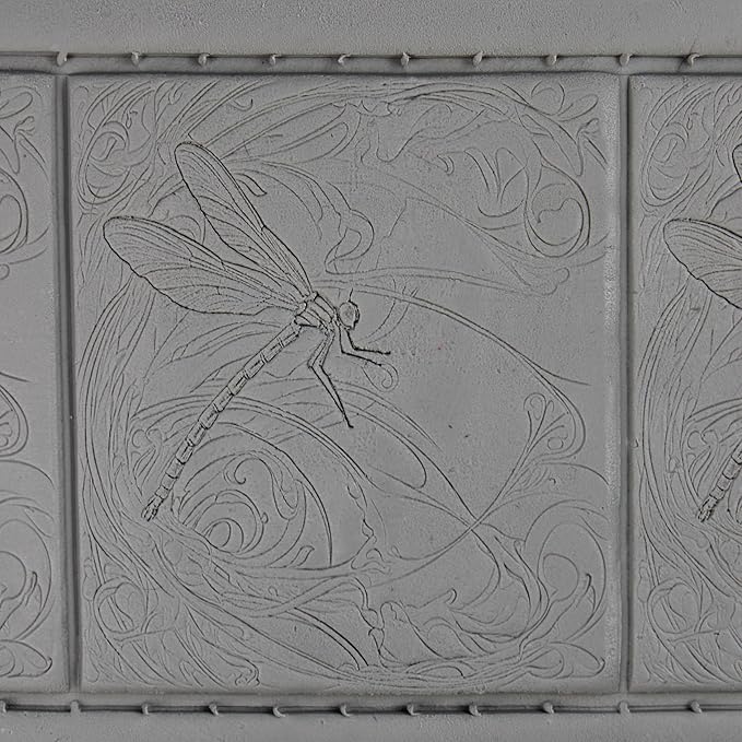 Dragonfly Clay Texture Roller (4") - Insect Set #01 - Embossing Pattern Roller for Polymer & Ceramic Clay, Pottery & Crafts
