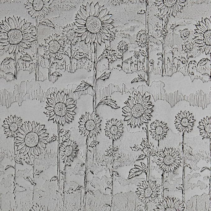 Ultimate Seamless Meadow 8-Set Clay Texture Rollers (4") - Seamless Meadow Set #01 - Embossing Pattern Rollers for Polymer & Ceramic Clay, Pottery & Crafts
