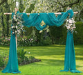 Warm Home Designs Wedding Arch Draping Fabric Bundle Has 2 288 Inch (24 Feet) Scarves in Teal Fabric Colors for Ceremony or Wedding Decoration. AD Teal & Teal 288”