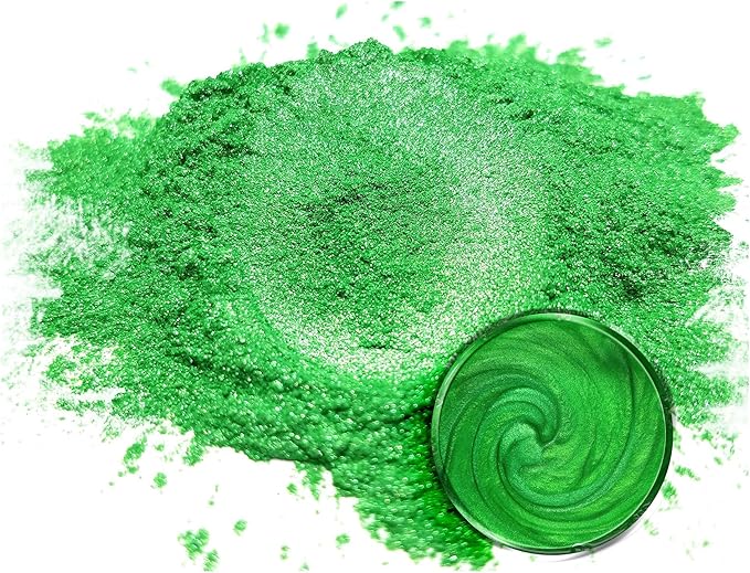 Eye Candy Pigments Premium Green Mica Powder - Imperial Jade (50gr) - for Epoxy, Resin, Soap, Paint, Woodworking, Acrylic Pouring, Bath Bombs, Fishing Lures - DIY Arts and Crafts Additive