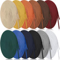 WILLBOND 12 Rolls Colorful Elastic Band Folding Elastic Cord Heavy Duty Stretch Band Knitted Flat Band for Sewing Crafts DIY Comforter Cuffs(1/8 Inch X 106 Yard,Retro Colors)