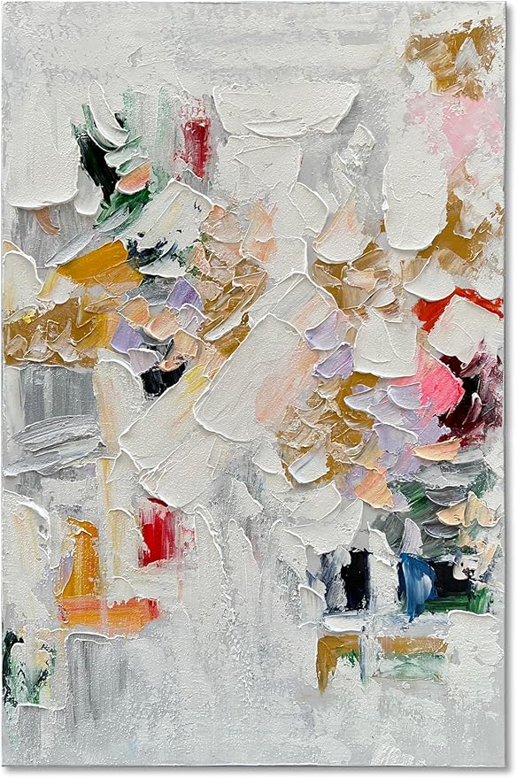 Art Hand-Painted Abstract Oil Painting with Thick Texture and Rich Colors, 36x24 inches, is Suitable for Decorating The Walls of Art Homes.Decorative Art Painting