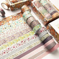 12 Rolls Fall Washi Tape Set, Japanese Decorative Autumn Leaf Floral Washi Tape for Scrapbook,DIY,Crafts,Planners