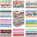 Tudomro 70 Pcs 10 x 10 Inch Cotton Fabric Squares Multicolor Quilting Fabric Bundles Precut Printed Patchwork Materials for Holiday DIY Crafts Cloths Handmade(Elegant Style)