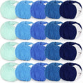 Katech 20 Skeins Cotton Yarn for Crocheting-55% Cotton 45% Acrylic-4 Medium (Worsted)-Super Soft Milk Cotton Yarn-Great Crochet and Knitting Starter Kit for Colorful Craft（Color F）