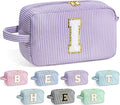 YOOLIFE Bridesmaid Proposal Gifts - Bridal Shower Gifts, Bride To Be Gifts, Bridesmaid Gifts for Wedding Day, Maid of Honor Gifts, Bachelorette Party Gift for Bride, Initial Makeup Bags, Letter I
