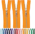 #5 Gold Metal Zipper - 50+ Colors - 3 PCS - (4-14 inches) Sizes - Luxury Lightweight Handcraft Metal Zippers with pulls for Purses Bags Pockets Shoes Sewing & Crafts DIY ZP02158
