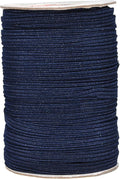 Mandala Crafts 6mm 50 Yds Roll of Navy Blue Elastic Bands for Sewing - 1/4 Flat Elastics Cord - 1 4 Inch Braided Stretch Straps for Crafting