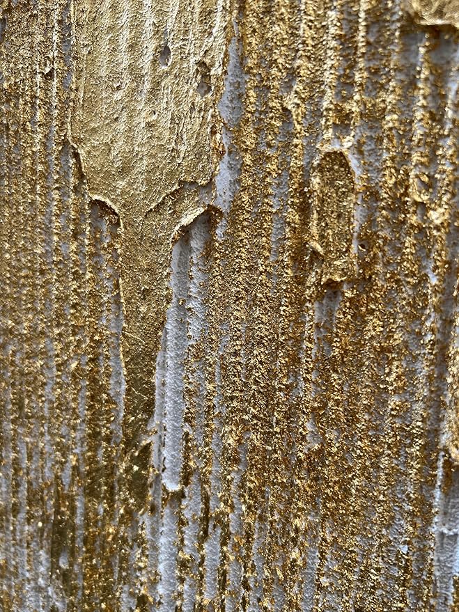 Art Hand-Painted Gold Texture Minimalist Oil Painting Modern Abstract Art Painting 45x30 inch Home Wall Decorative Art