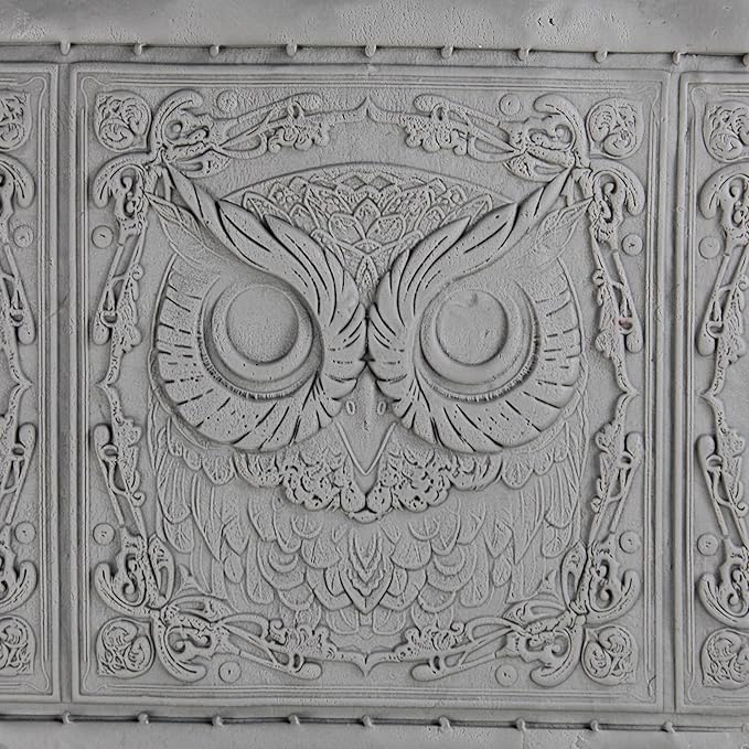 Owl Clay Texture Roller (4") - Bird Set #01 - Embossing Pattern Roller for Polymer & Ceramic Clay, Pottery & Crafts